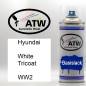 Preview: Hyundai, White Tricoat, WW2: 400ml Sprühdose, von ATW Autoteile West.